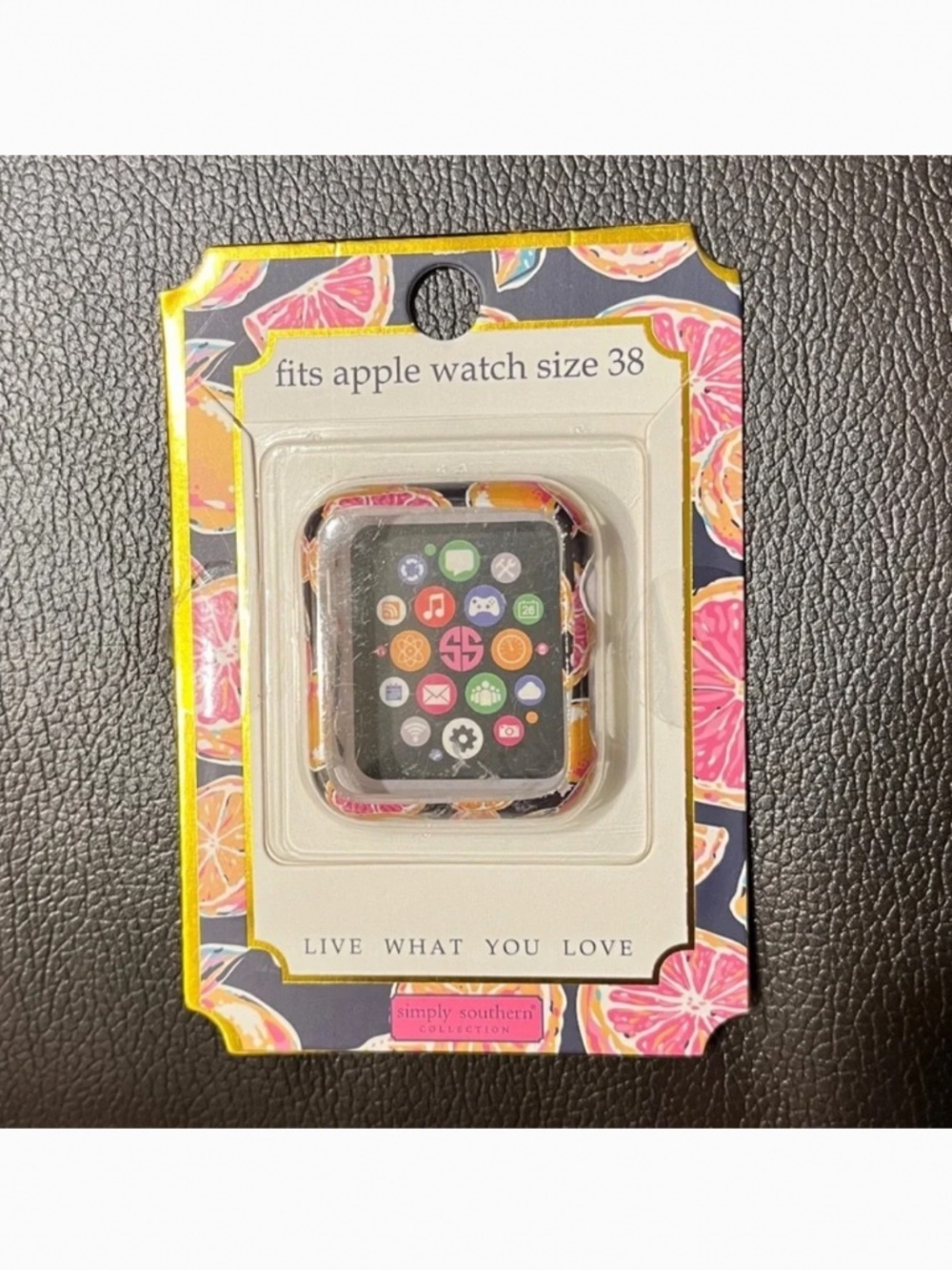 NEW 38MM Apple Watch bumper from Simply Southern, Pattern: ZEST (citrus)